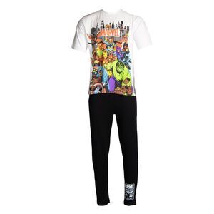 Marvel Avengers Mens Characters Cotton Pajama Set / Multicolored